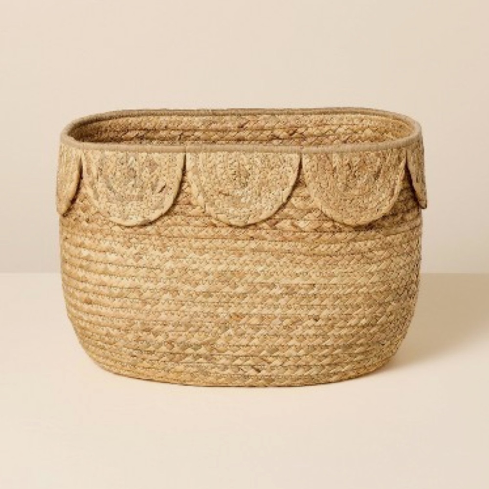 Natural Woven Scalloped Storage Basket - Hearth & Hand™ with Magnolia